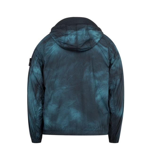 Image 2 of 3 - BLACK - STONE ISLAND Waterproof Jacket featuring signature detachable Compass badge, two-way zip fastening, classic hood, front zip pockets and elasticated cuffs. 89% polyamide, 11% elastane.