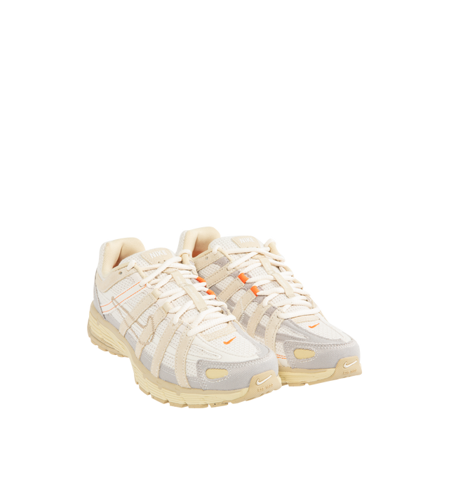 Image 2 of 5 - WHITE - NIKE P-6000 Sneaker featuring textile upper with synthetic leather overlays, throwback design draws on Nike Pegasus 25 and Nike Pegasus 2006, lace closure, foam midsole and rubber outsole.