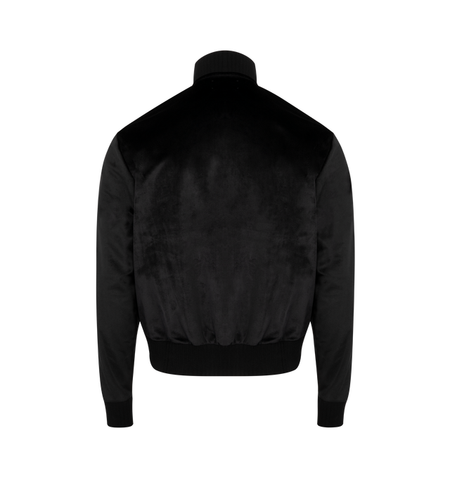 Image 2 of 3 - BLACK - AMIRI Track Jacket featuring double zip closure, rib finishes, side pockets and stand collar. Made in Italy.