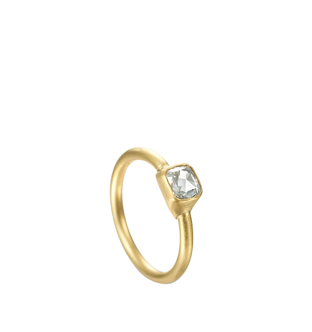Image 2 of 2 - GOLD - ELI HALILI Square Diamond Ring featuring square diamond set in 22k gold. 0.9 carat diamond. Size 6.5. Made in New York. Hirshleifers offers a range of initial pieces from this collection in-store. For personal consultation and detailed information about jewelry, please contact our dedicated stylist team at personalshopping@hirshleifers.com. This item may be restricted for online purchase to international clients. For assistance purchasing this item please contact our dedicated stylist