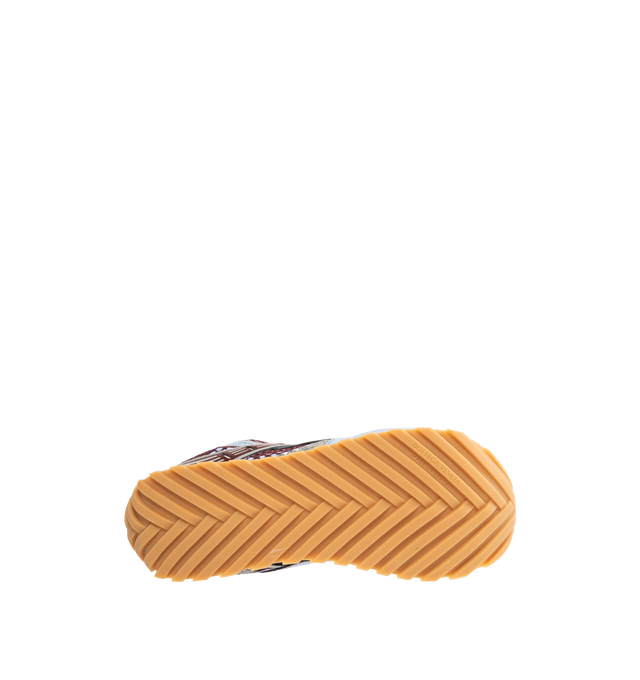 Image 4 of 5 - BLUE - Bottega Veneta Sneakers featuring mechanical textile upper, rubber sole, lace-up front, padded collar and tongue with Bottega Venneta logo detail at tongue. Made in Italy.