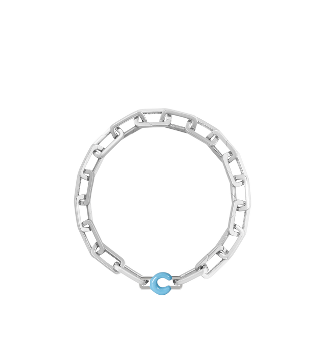 Image 7 of 8 - BLUE - Poubel by The Gstaad Guy "C" charm from the Alphabet Collection. All charms are made of .925 sterling silver, and are hand-painted using non-toxic lead-free enamel.Links sold separately. Hirshleifers offers a range of initial pieces from this collection in-store. For personal consultation and detailed information about jewelry, please contact our dedicated stylist team at personalshopping@hirshleifers.com