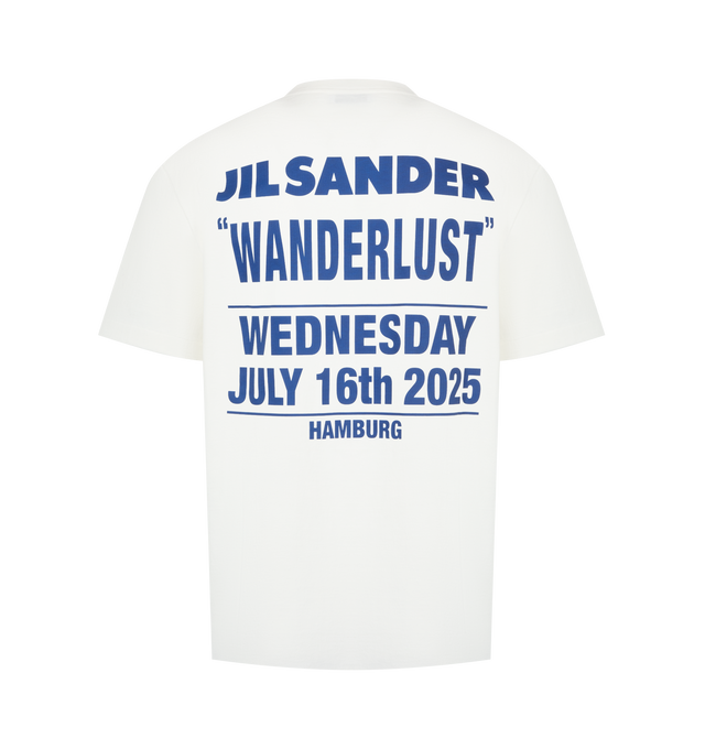 Image 2 of 2 - WHITE - JIL SANDER Graphic T-Shirt featuring oversized fit, dropped shoulders, images from the Wanderlust project, printed cotton jersey, short sleeves and crew neck. 100% cotton. Made in Italy.