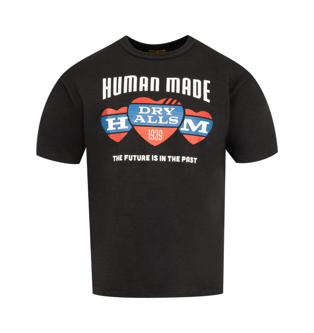 Image 1 of 2 - BLACK - HUMAN MADE Graphic T-Shirt featuring short sleeves, regular fit, ribbed crewneck and graphic print on the chest. 100% cotton.