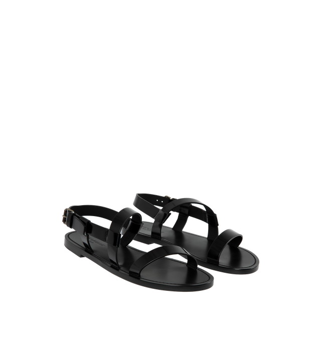 JEAN SANDALS IN GLAZED LEATHER (MENS)
