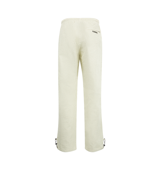 Image 2 of 3 - WHITE - PLEASURES Shifty Track Pant featuring relaxed fit, drawstring waistband, adjustable drawstring hems, two side pockets, single rear pocket and print throughout. 100% polyester.