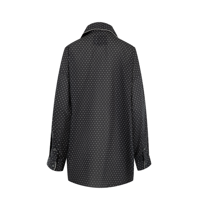 Image 2 of 2 - BLACK - R13 Women's Shawl Lapel Shirt is crafted in a lightweight fabric and features an oversized silhouette with a distinctive shawl collar. Designed with a button-front closure and relaxed proportions. Main Material: 100% Cotton.