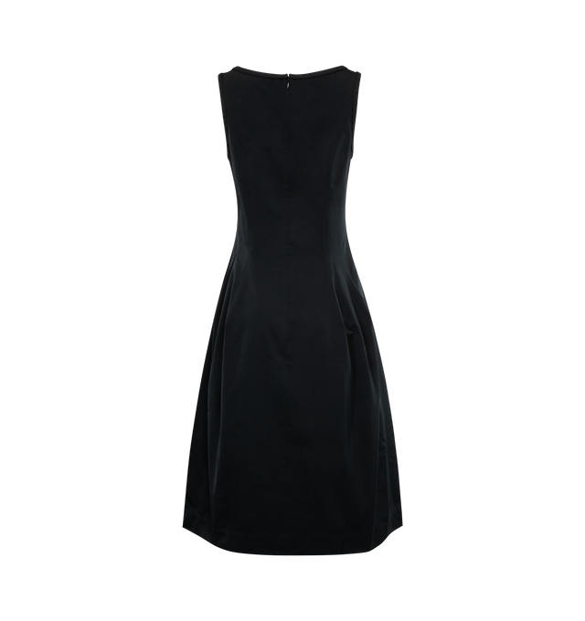 Image 2 of 2 - BLACK - MARNI A-Line Corset Midi Dress featuring a corset bodice with boning, scoop neckline, sleeveless, A-line silhouette, hem falls below the knee and invisible back zip. Polyester/cotton. Made in Italy. 