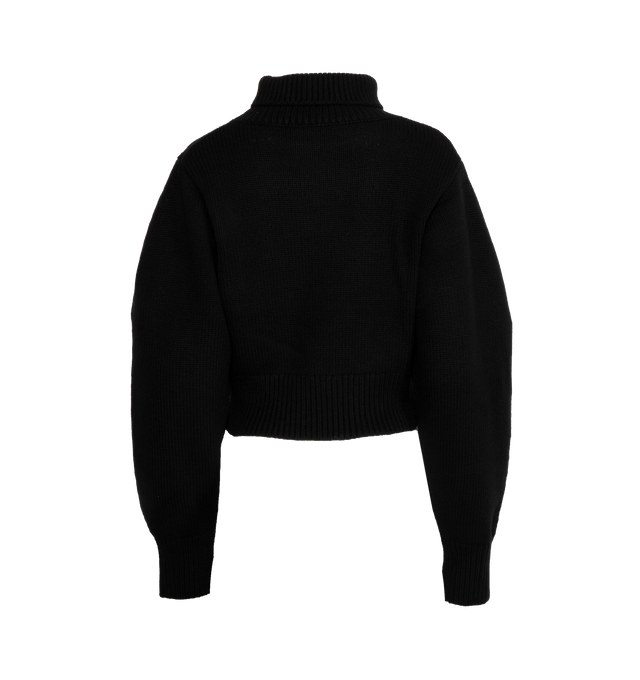 TURTLENECK PUFF SLEEVE SWEATER