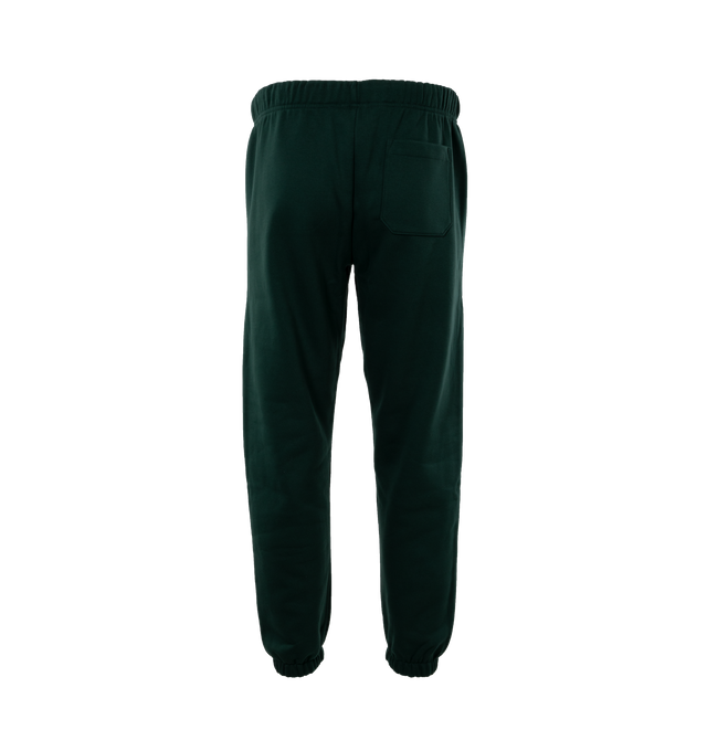 Image 2 of 4 - GREEN - CARHARTT WIP chase sweat pant is constructed from a brushed, cotton-polyester blend, which offers warmth and comfort. The garment also features an adjustable waistband and a back pocket, and is accented by subtle branding in the form of an embroidered 'C' logo. Loose fit. 