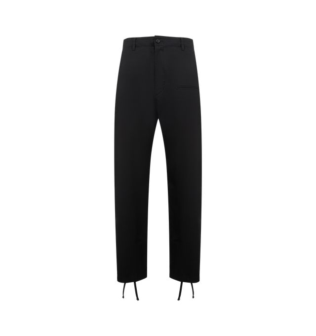 Image 1 of 3 - NAVY - ENGINEERED GARMENTS NNP Pant featuring a multi pocket utility style pant made up in a worsted wool with a drawcord waist, slant hand pockets, three rear pockets, two jetted utility pockets at front legs and drawcord cuffs. 100% wool. Made in USA.