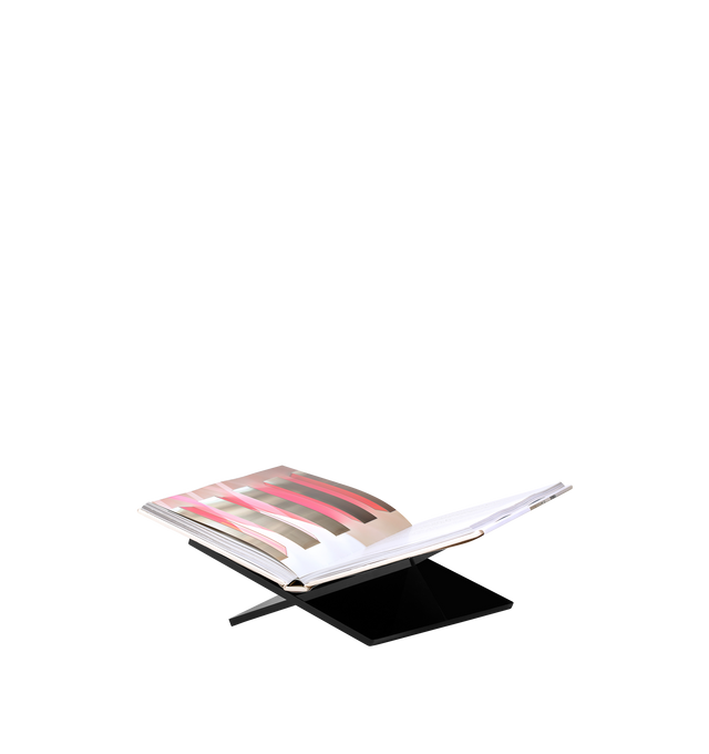Image 3 of 5 - BLACK - ASSOULINE A Bookstand featuring a bookstand to showcase your collection created with Assouline craftsmanship in mind. Designed by Alex Assouline, this elegantly assembled acetate structure features clean lines and a glossy finish to cradle your volumes tastefully. Leave it on a credenza or hall table with a book that speaks to you, open to your favorite page, inviting visitors to explore and converse. 14 x 12 in. flat. W 13 x D 12 x H 4.8 in. assembled. Holds up to 30 lbs.
