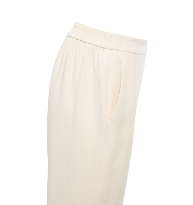Image 3 of 3 - WHITE - STELLA MCCARTNEY Iconic Joggers featuring clean creases, elongated cuffs, elastic waist and front slant pockets. 96% viscose, 4% elastane. 