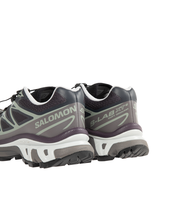 Image 3 of 5 - GREY - SALOMON SHOES XT-6 Sneakers featuring one pull tightening with Quicklace closure, abrasion resistant mesh, breathable lining, synthetic textile upper and rubber sole.