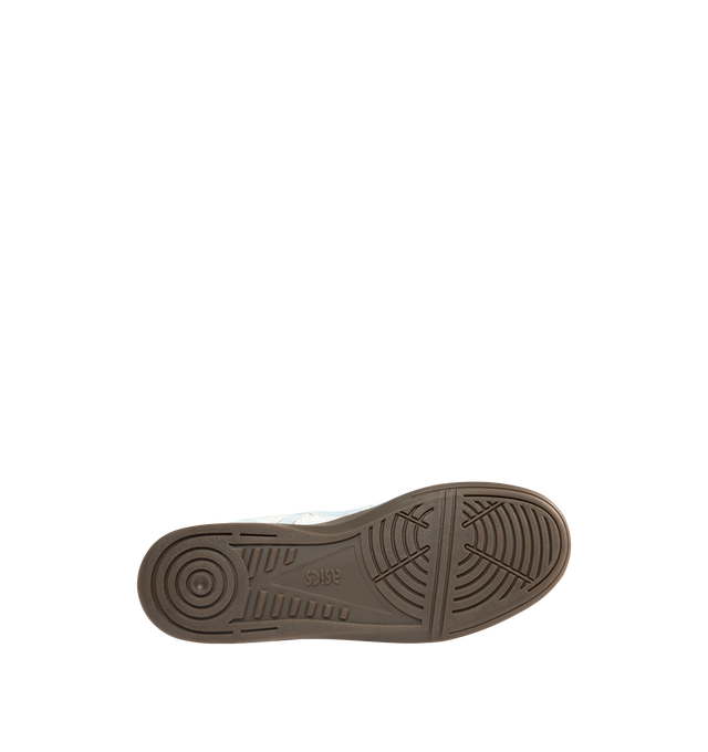Image 4 of 5 - BLUE - ASICS Skyhand OG Sneaker featuring soft suede upper, FLYTEFOAM PROPEL cushioning, EVA heel wedge, pearl-like shoelace accessory, patterned shoelace and rubber outsole.