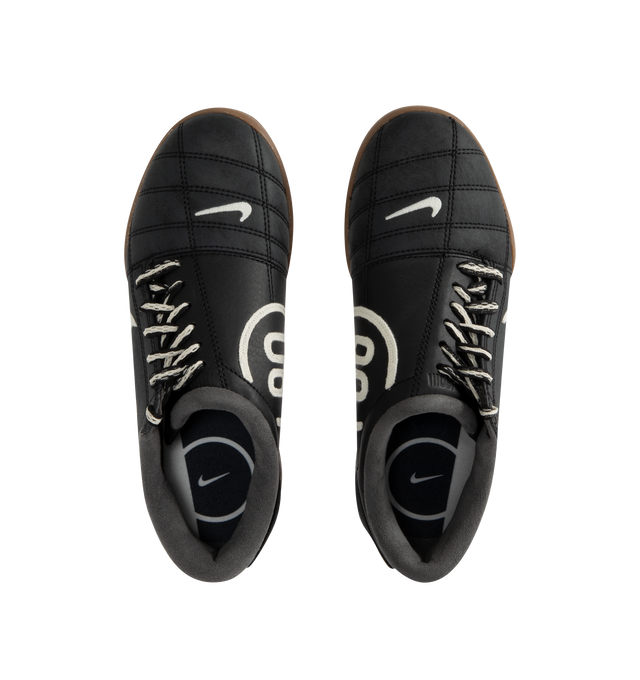Image 5 of 5 - BLACK - NIKE Total 90 Sneaker featuring a matte finish, embroidered Swooshes, crochet-like laces and a gum rubber outsole.