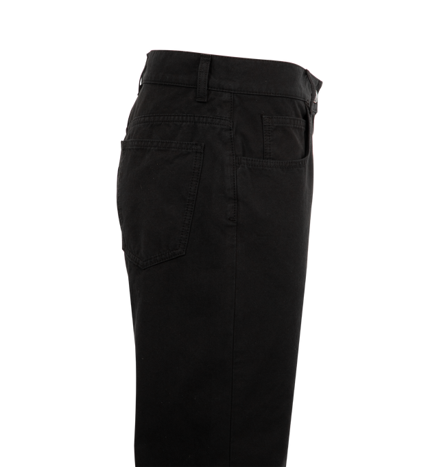 Image 3 of 3 - BLACK - THE ROW Landais Jean featuring mid-rise, straight-cut silhouette, button zip closure and 5 pocket style. 100% cotton. Made in Japan.
