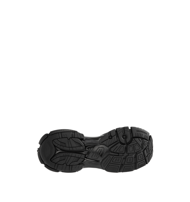 Image 4 of 5 - BLACK - BALENCIAGA Runner Sneaker featuring printed size at the edge of the toe, embossed size at back, runner logo printed on exterior, Balenciaga logo embroidered on the tongue, Balenciaga logo at the back of the heel and pull-on tab. Polyurethane, polyester.