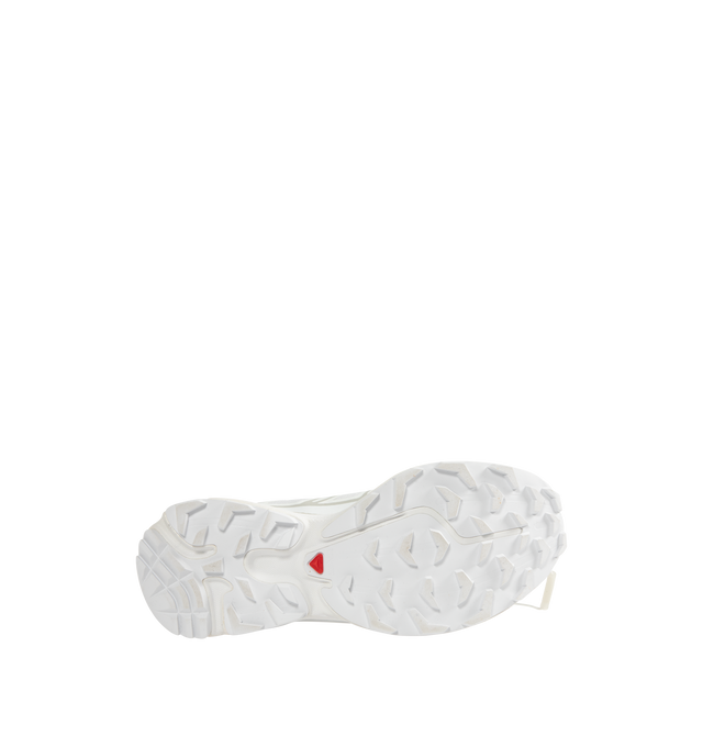 Image 4 of 5 - WHITE - Salomon XT-6 Sportstyle Sneakers are a lace-up style with an Agile Chassis System, abrasion-resistant TPU materials, single-layer mesh, SensiFit systems, protective toecaps, lace pockets for the Quicklace lacing system, molded OrthoLite sock liners, and rubber outsoles.