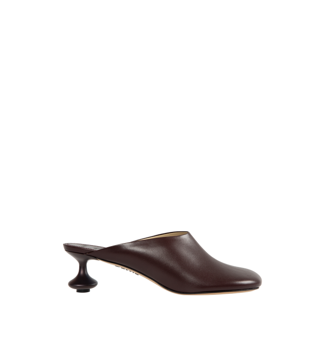 Image 1 of 4 - RED - LOEWE Toy Mule crafted in goatskin with a petal shaped toe and lacquered signature toy heel. 45MM heel. Goatskin. Made in Italy.