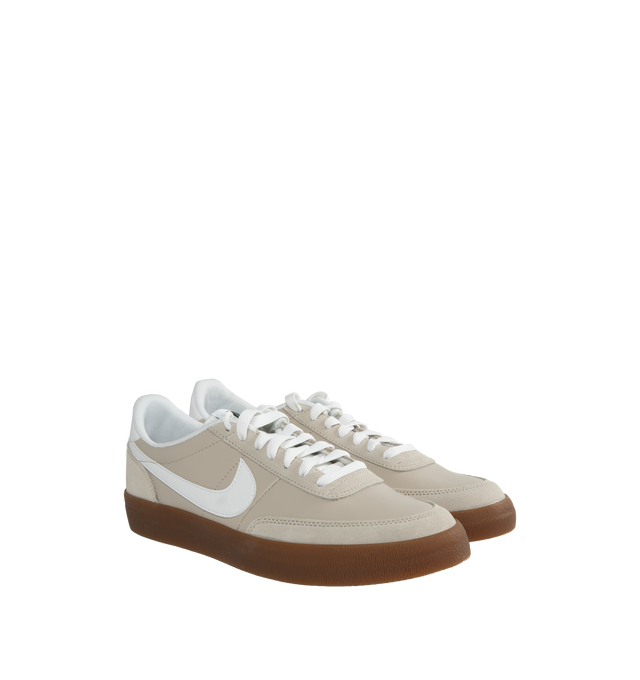 Image 2 of 5 - NEUTRAL - NIKE KILLSHOT 2 has a combination of soft suede  and smooth leather with a perfect sheen that adds depth and durability. The rubber gum sole adds a retro look and durable traction and there is a "NIKE" on the heel and bold Swoosh. 