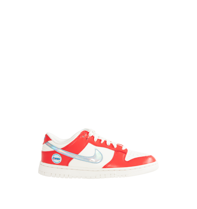 Image 1 of 5 - RED - Nike Women's Dunk Low WNBA 30th Sneaker featuring upper that softens and gains vintage character with wear, foam midsole, rubber outsole with classic pivot circles, padded collar and rubber outsole. Imported