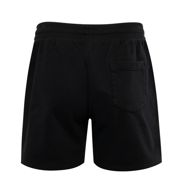 Image 2 of 3 - BLACK - CASABLANCA Casa Way Shorts featuring logo at the back label, front logo, short length, side pockets and elasticated drawstring waist. 100% organic cotton. Made in Portugal. 