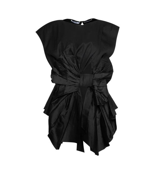 CRUSHED BOW BLOUSE