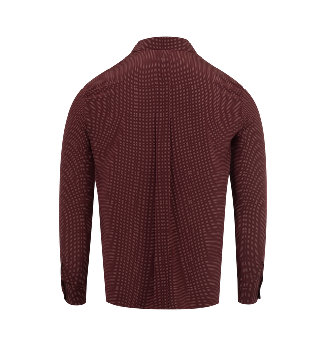 Image 2 of 2 - RED - SAINT LAURENT Chemise Shirt featuring buttoned front closure, made with certified silk, a skinny fit, pointed collar, straight shoulders, pointed collar, one-button cuffs, straight hem and box pleat at the back. 100% silk. Made in Italy.