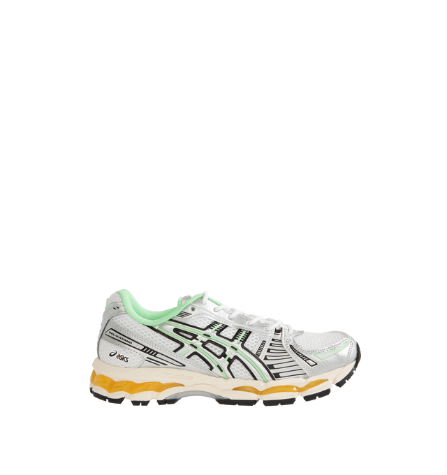 Image 1 of 5 - WHITE - ASICS Gel-Kayano 12.1 Sneaker featuring breathable mesh underlays, GEL-NIMBUS17 tooling system, FLUIDRIDE technology, rearfoot and forefoot GEL technology and dope dyed recycled sockliner mesh.