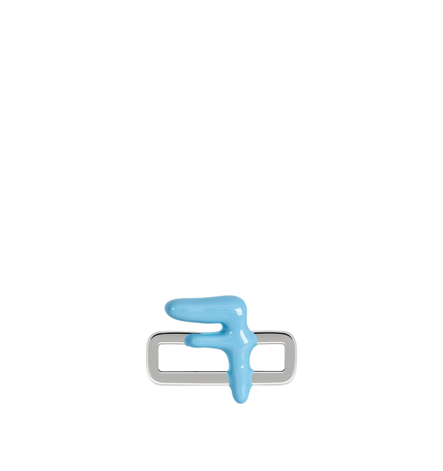 Image 5 of 8 - BLUE - Poubel by The Gstaad Guy "F" charm from the Alphabet Collection. All charms are made of .925 sterling silver, and are hand-painted using non-toxic lead-free enamel.Links sold separately. Hirshleifers offers a range of initial pieces from this collection in-store. For personal consultation and detailed information about jewelry, please contact our dedicated stylist team at personalshopping@hirshleifers.com