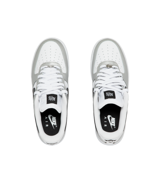 Image 5 of 5 - SILVER - Nike Men's Air Force 1 '07 LV8 sneaker features a padded collar, leather and textile upper, textile lining and rubber sole.
