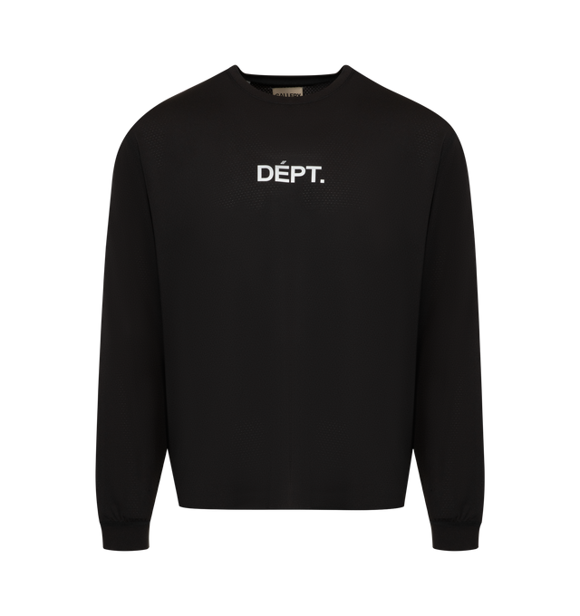 Image 1 of 2 - BLACK - GALLERY DEPT. Active Fitness T-Shirt featuring crew neck, boxy fit, ribbed detailing at the neckline and cuffs and logo on chest. Cotton.