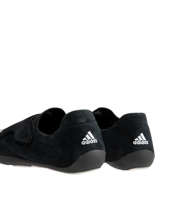 Image 3 of 5 - BLACK - Adidas Mens PW Vario Flat Earther Sneakers are crafted from leather and synthetic materials. Features a regular fit, leather and textile sockliner, rubber outsole, and COLD CEMENT construction. Upper: Leather and Synthetic; Sockliner: Leather and Textile; Outsole: Rubber. Made in Vietnam.
