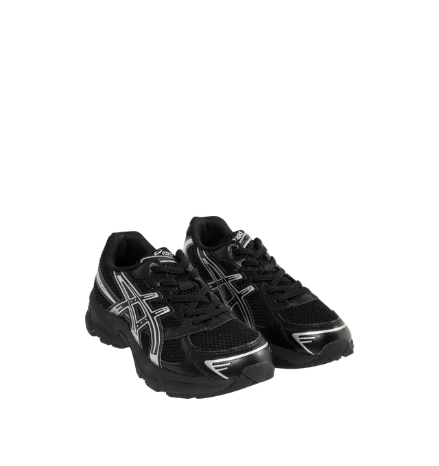 Image 2 of 5 - BLACK - Asics GEL-Kayano 14 Sneakers are lace-up style with rip-stop underlays, GEL cushioning, and TRUSSTIC support system. Unisex style in men's sizing. Imported from Indonesia.