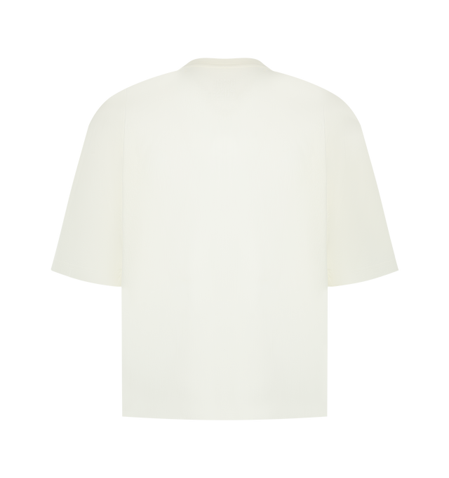 Image 2 of 2 - WHITE - Issey Miyake Mens T-Shirt is crafted from cotton jersey. Features a relaxed fit, crew neckline, short sleeves, and signature loose silhouette. Main Material: 100% Cotton. Made in Japan.