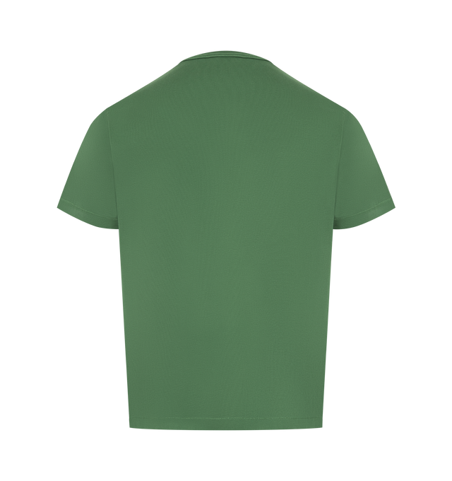 Image 2 of 2 - GREEN - JW ANDERSON Ribbon Anchor T-shirt featuring a classic crew neck fit, anchor ribbon embroidery and short sleeves. 100% cotton. Made in Portugal.