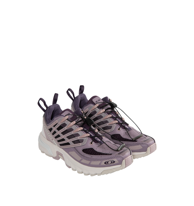 Image 2 of 5 - PURPLE - SALOMON ACS Pro Sneakers featuring synthetic upper, round toe, lace-up vamp, mesh lining, padded insole and rubber sole. 