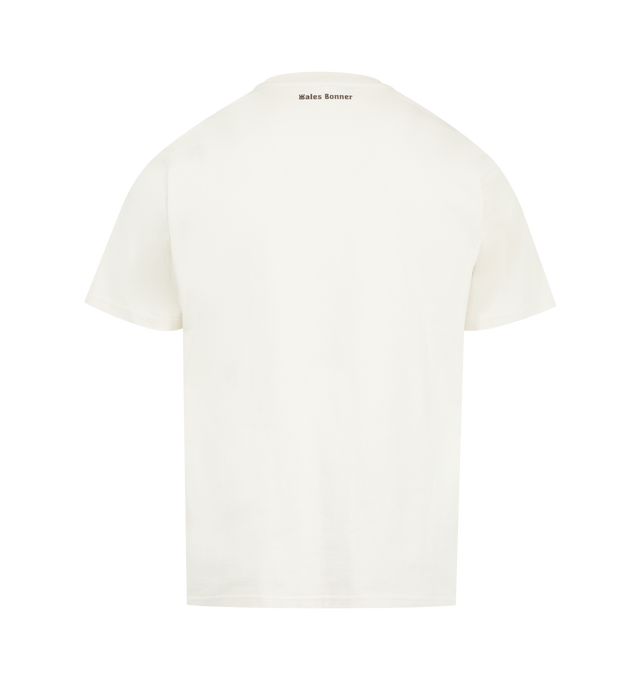 Image 2 of 2 - WHITE - WALES BONNER Compass Tee featuring organic cotton jersey, graphic front print, ribbed crew neck, short sleeves and straight hem. 100% organic cotton. Made in Portugal.