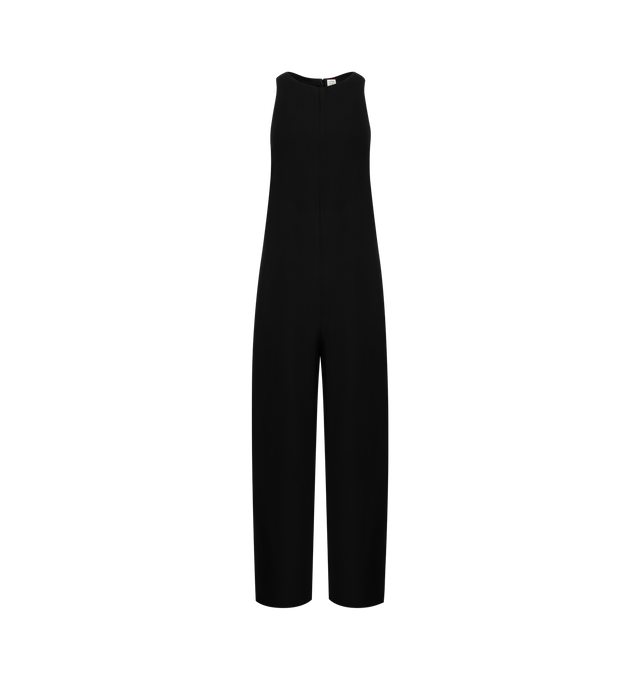 Image 1 of 2 - BLACK - TOTEME Evening Jumpsuit featuring side and back pockets, concealed back zipper, full lining, a low racerback, spacious legs with a dropped rise and a relaxed fit. 100% viscose. Lining: 100% viscose.