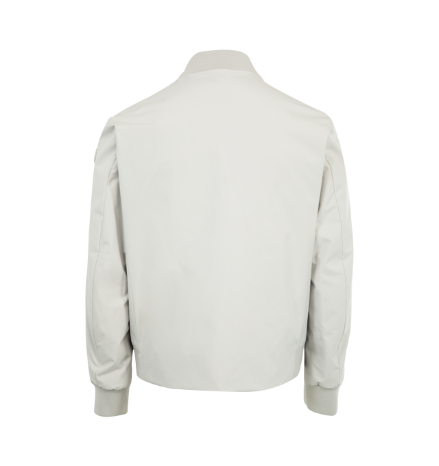 Image 2 of 4 - GREY - MONCLER Epinal 3-in-1 Down Bomber Jacket featuring Airsoft lining, knit trim, detachable inner down vest, zipper closure, pockets with snap button closure, zipped pockets, patch pocket with snap button closure and leather logo patch. 100% polyester. Padding: 90% down, 10% feather.