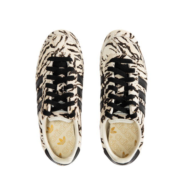 Image 5 of 5 - WHITE - ADIDAS Japan Zebra Pony Hair Sneaker featuring double-stitched T-toe, pony hair finish, iconic 3-Stripes branding, lateral box logo, regular fit, laces, leather upper, textile sockliner and rubber outsole.