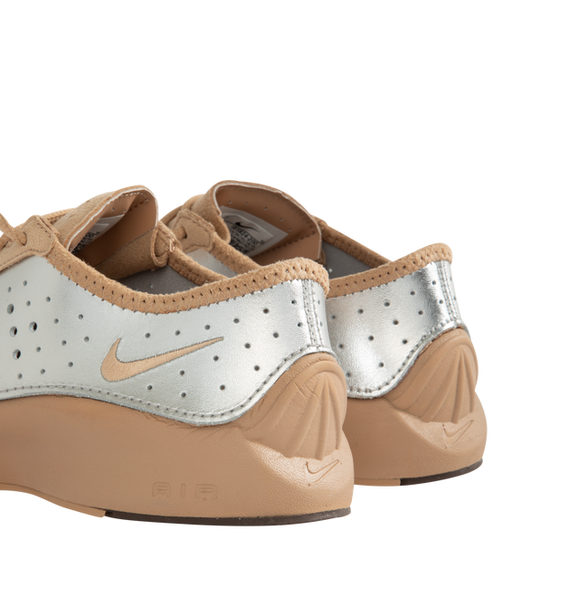 Image 3 of 5 - BROWN - NIKE Air Superfly Sneaker featuring perforated leather upper with suede accents, raw-edge construction around the collar, Nike Air technology in the heel absorbs impact for cushioning and rubber outsole.