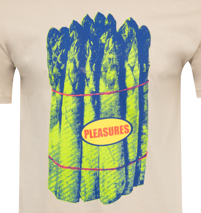 Image 2 of 2 - NEUTRAL - PLEASURES VEGGIE T-SHIRT featuring screen print, crewneck and short sleeves. 100% cotton. 