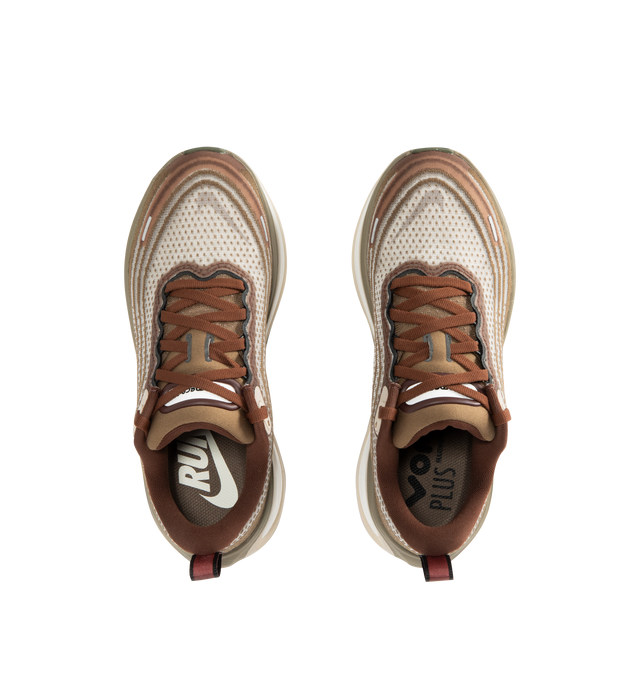 Image 5 of 5 - BROWN - NIKE Vomero Plus Sneaker featuring mixed textile upper, ultra-responsive ZoomX cushioning, high-abrasion rubber outsole, webbed lace loops for an adjustable fit and reflective details.