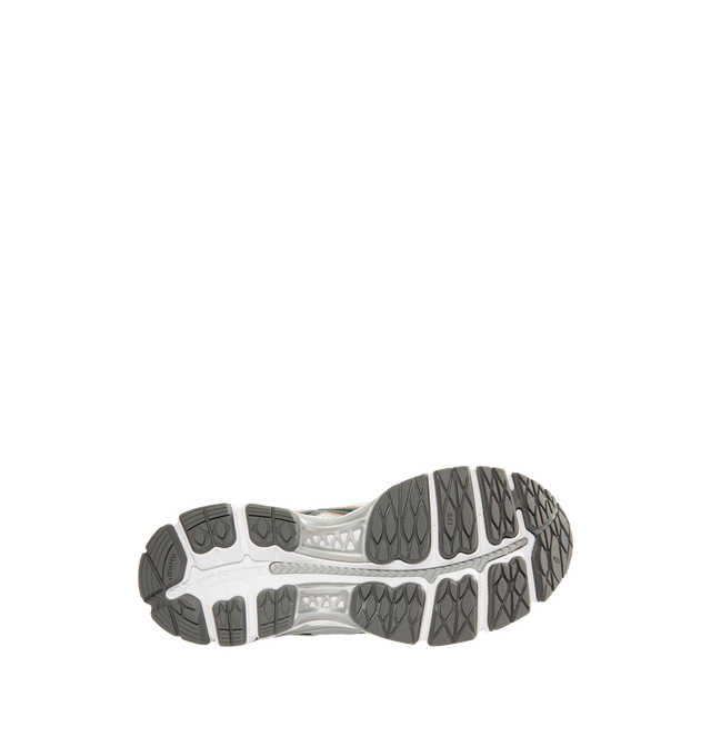 Image 4 of 5 - GREY - ASICS Gel-Kayano 12.1 Sneaker featuring breathable mesh underlays, GEL-NIMBUS17 tooling system, FLUIDRIDE technology, rearfoot and forefoot GEL technology and dope dyed recycled sockliner mesh.