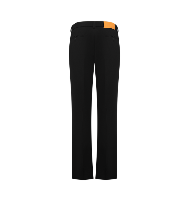 Image 2 of 3 - BLACK - SECOND LAYER Zooty Trousers featuring a flat front, a zip fly with hook-and-bar closure, belt loops, side slip pockets and back patch pocket. 100% wool. Made in Italy.
