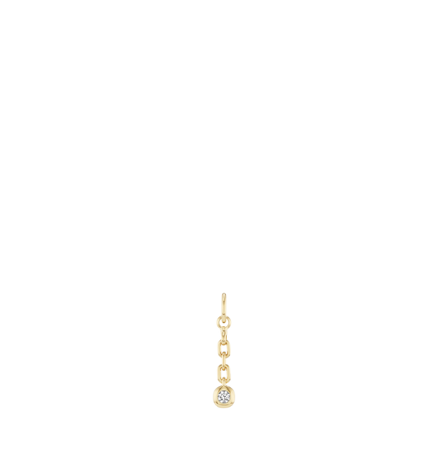 Image 1 of 2 - GOLD - UNIFORM OBJECT Carriage Drop featuring 11G of solid 18K yellow gold with 3 links and 0.5CT 5MM round diamond. Handmade in New York City. Hirshleifers offers a range of initial pieces from this collection in-store. For personal consultation and detailed information about jewelry, please contact our dedicated stylist team at personalshopping@hirshleifers.com. This item may be restricted for online purchase to international clients. For assistance purchasing this item please contact our d