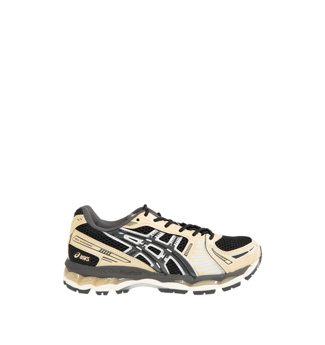 Image 1 of 5 - BLACK - ASICS Gel-Kayano 12.1 Sneaker featuring breathable mesh underlays, GEL-NIMBUS17 tooling system, FLUIDRIDE technology, rearfoot and forefoot GEL technology and dope dyed recycled sockliner mesh.