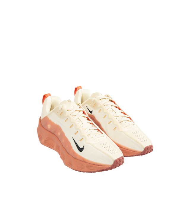 Image 2 of 5 - PINK - Nike Ava Rover featuring a stacked ReactX midsole and an ultralight outsole and sleek, breathable upper. Mudguards wrap around the lightweight upper to help you feel locked in. Perforations on the top of the shoe enhance breathability. The oversized midsole is made with performance-level ReactX foam for ultra-comfortable cushioning. A thin layer of rubber on the outsole adds grip only where you need it, keeping the shoe light and flexible.